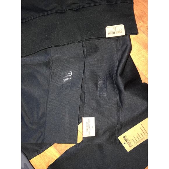 NWT 3 pairs of VS PINK SEAMLESS LEGGINGS ALL NEW WITH TAGS size medium - Picture 11 of 12